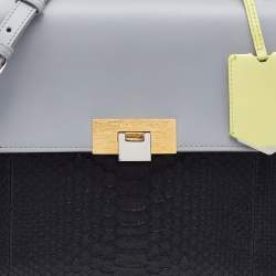 Pre Owned Balenciaga Multicolor Python and Leather Le Dix Cartable Top Handle Bag