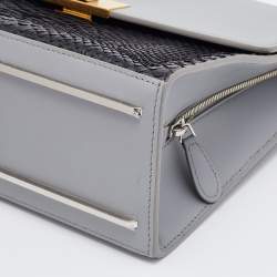 Pre Owned Balenciaga Multicolor Python and Leather Le Dix Cartable Top Handle Bag