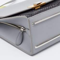 Pre Owned Balenciaga Multicolor Python and Leather Le Dix Cartable Top Handle Bag