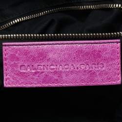 Balenciaga Magenta Leather GCH 21 Pompon Hobo