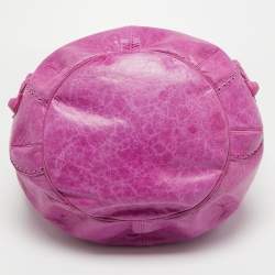 Balenciaga Magenta Leather GCH 21 Pompon Hobo