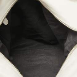 Pre Owned Balenciaga White Leather GCH Brogues Brief Tote