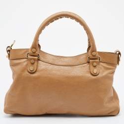 Pre Owned Balenciaga Beige Leather Classic First Tote