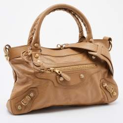 Pre Owned Balenciaga Beige Leather Classic First Tote