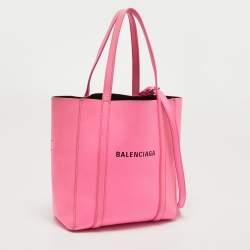 Pre Owned Balenciaga Pink Leather XXS Everyday Tote