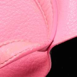 Pre Owned Balenciaga Pink Leather XXS Everyday Tote