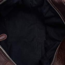 مملوكة مسبقًا Balenciaga Brown Leather Giant 21 Silver Hardware Work Tote