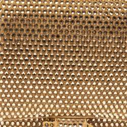 Pre Owned Balenciaga Brown Crystal Embellished Suede Hourglass Wallet on Chain