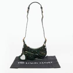 مملوكة مسبقًا Balenciaga Green Croc Embossed Leather XS Le Cagole Shoulder Bag