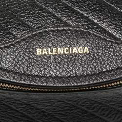 Pre Owned Balenciaga Black Leather Souvenir Belt Bag