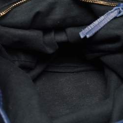 Pre Owned Balenciaga Bleu Pacifique Suede and Leather Baby Diam Classic Traveller Backpack
