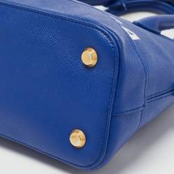 Pre Owned Balenciaga Blue Leather Small Ville Satchel