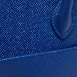 Pre Owned Balenciaga Blue Leather Small Ville Satchel