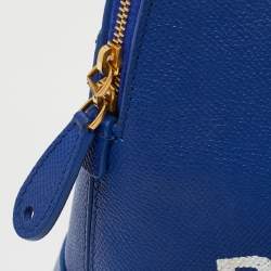 Pre Owned Balenciaga Blue Leather Small Ville Satchel