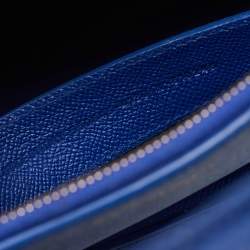 Pre Owned Balenciaga Blue Leather Small Ville Satchel