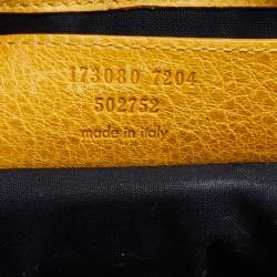 Pre Owned Balenciaga Yellow Leather Giant 21 Gold Hardware Work Tote