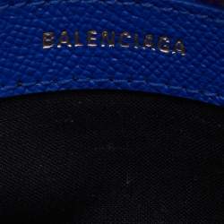 Pre Owned Balenciaga Blue Leather XXS Ville Satchel