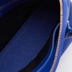 Pre Owned Balenciaga Blue Leather XXS Ville Satchel