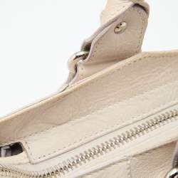 Pre Owned Balenciaga White Leather Giant 21 Silver Hardware Part-Time Tote