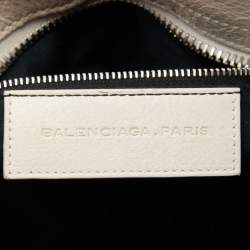 Pre Owned Balenciaga White Leather Giant 21 Silver Hardware Part-Time Tote