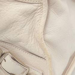 Pre Owned Balenciaga White Leather Giant 21 Silver Hardware Part-Time Tote