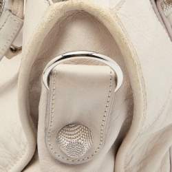 Pre Owned Balenciaga White Leather Giant 21 Silver Hardware Part-Time Tote