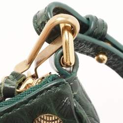 مملوكة مسبقًا Balenciaga Green Croc Embossed Leather Mini Le Cagole Shoulder Bag