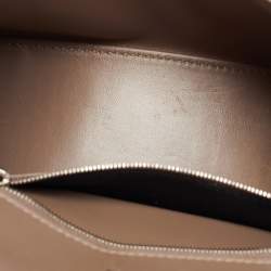 Balenciaga Beige Croc Embossed Leather Small Hourglass Box Top Handle Bag