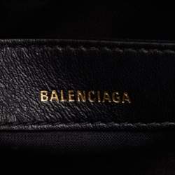 Pre Owned Balenciaga Burgundy Croc Embossed Leather Ville Satchel