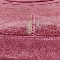 Pre Owned Balenciaga Pink Leather GGH Part Time Bag