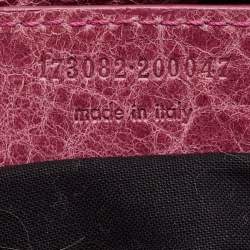 Pre Owned Balenciaga Pink Leather GGH Part Time Bag