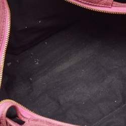 Pre Owned Balenciaga Pink Leather GGH Part Time Bag