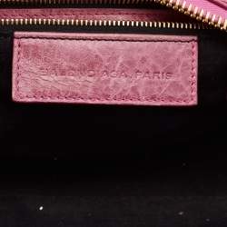 Pre Owned Balenciaga Pink Leather GGH Part Time Bag