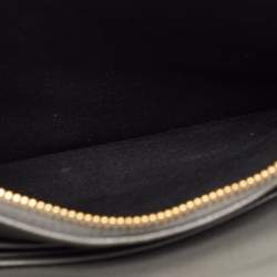 Balenciaga Grey Leather Metallic Edge City Wallet on Chain