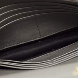 Balenciaga Grey Leather Metallic Edge City Wallet on Chain