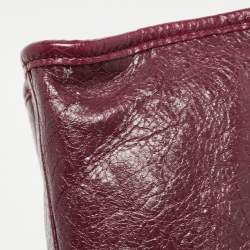 Pre Owned Balenciaga Violet Leather Mini GH Classic City Bag