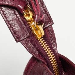 Pre Owned Balenciaga Violet Leather Mini GH Classic City Bag