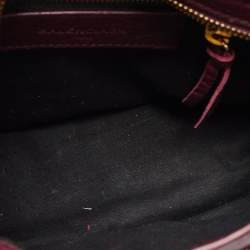 Pre Owned Balenciaga Violet Leather Mini GH Classic City Bag