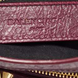 Pre Owned Balenciaga Violet Leather Mini GH Classic City Bag