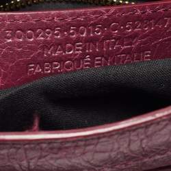 Pre Owned Balenciaga Violet Leather Mini GH Classic City Bag