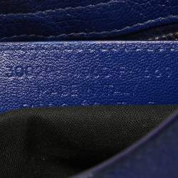 Pre Owned Balenciaga Indigo Leather Mini Classic Metallic Edge City Bag