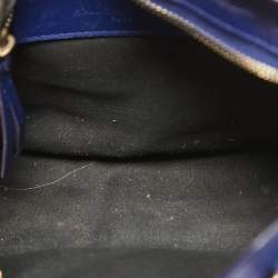 Pre Owned Balenciaga Indigo Leather Mini Classic Metallic Edge City Bag