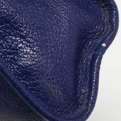 Pre Owned Balenciaga Indigo Leather Mini Classic Metallic Edge City Bag