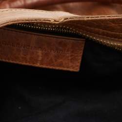 Pre Owned Balenciaga Brown Leather GGH City Bag