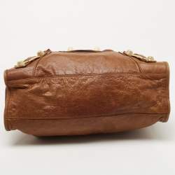 Pre Owned Balenciaga Brown Leather GGH City Bag