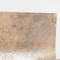 Pre Owned Balenciaga Beige/Silver Shimmer Leather Milkyway Papier Flap Wallet