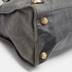 Pre Owned Balenciaga Grey Leather Classic GGH Work Bag