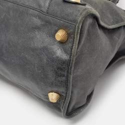 Pre Owned Balenciaga Grey Leather Classic GGH Work Bag