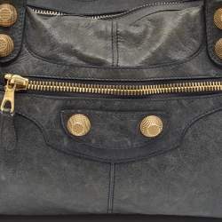 Pre Owned Balenciaga Grey Leather Classic GGH Work Bag