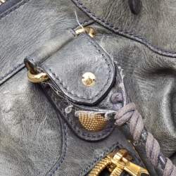 Pre Owned Balenciaga Grey Leather Classic GGH Work Bag